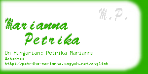 marianna petrika business card